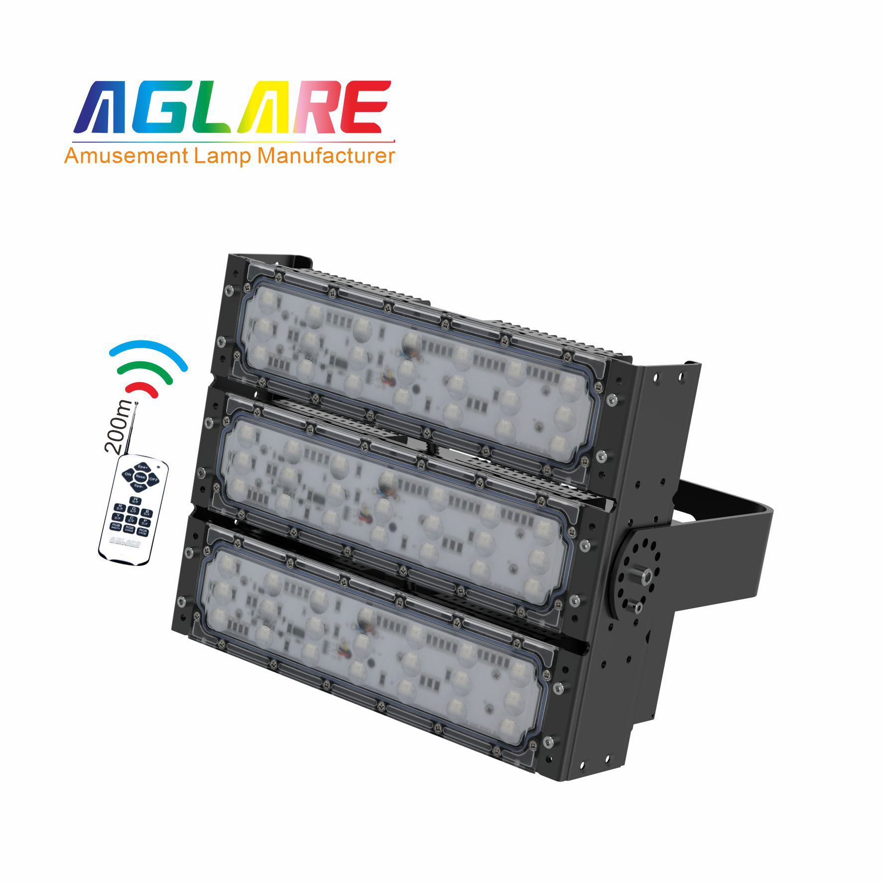 150W LED彩色泛光灯投光灯,变色户外射灯带遥浚？？仄